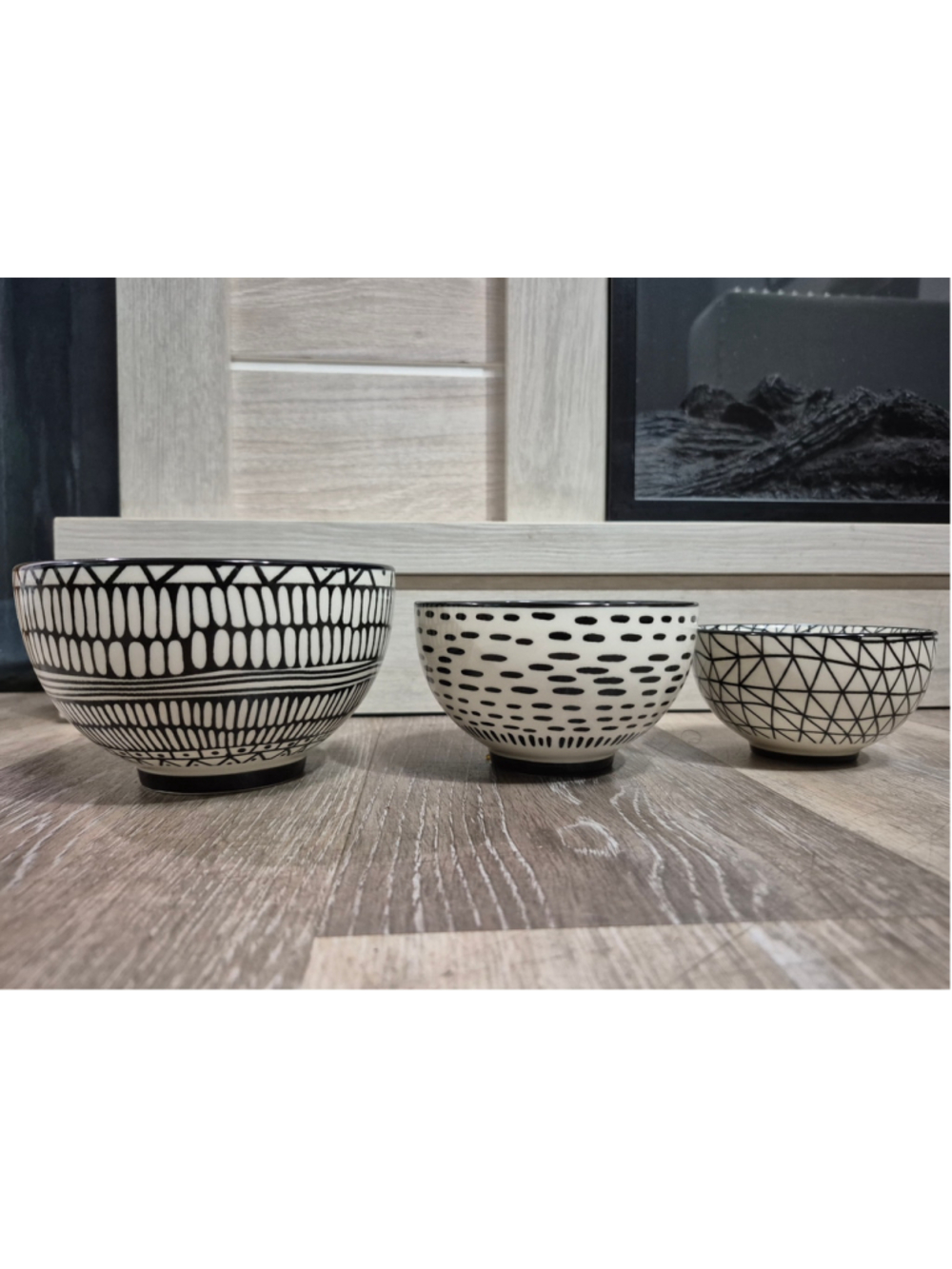 SET OF 3 nesting BOWLS MADE BY SHORT ST_ORIES nwob